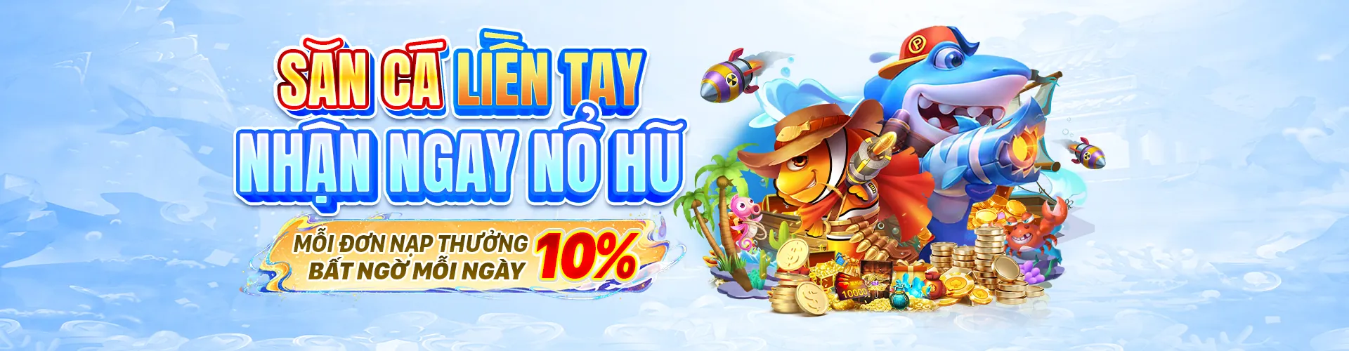 Hình ảnh chính Bắn Cá Soso66 với cảnh đại dương sống động và cá vàng